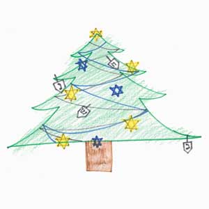 Hanukkah Tree Drawing